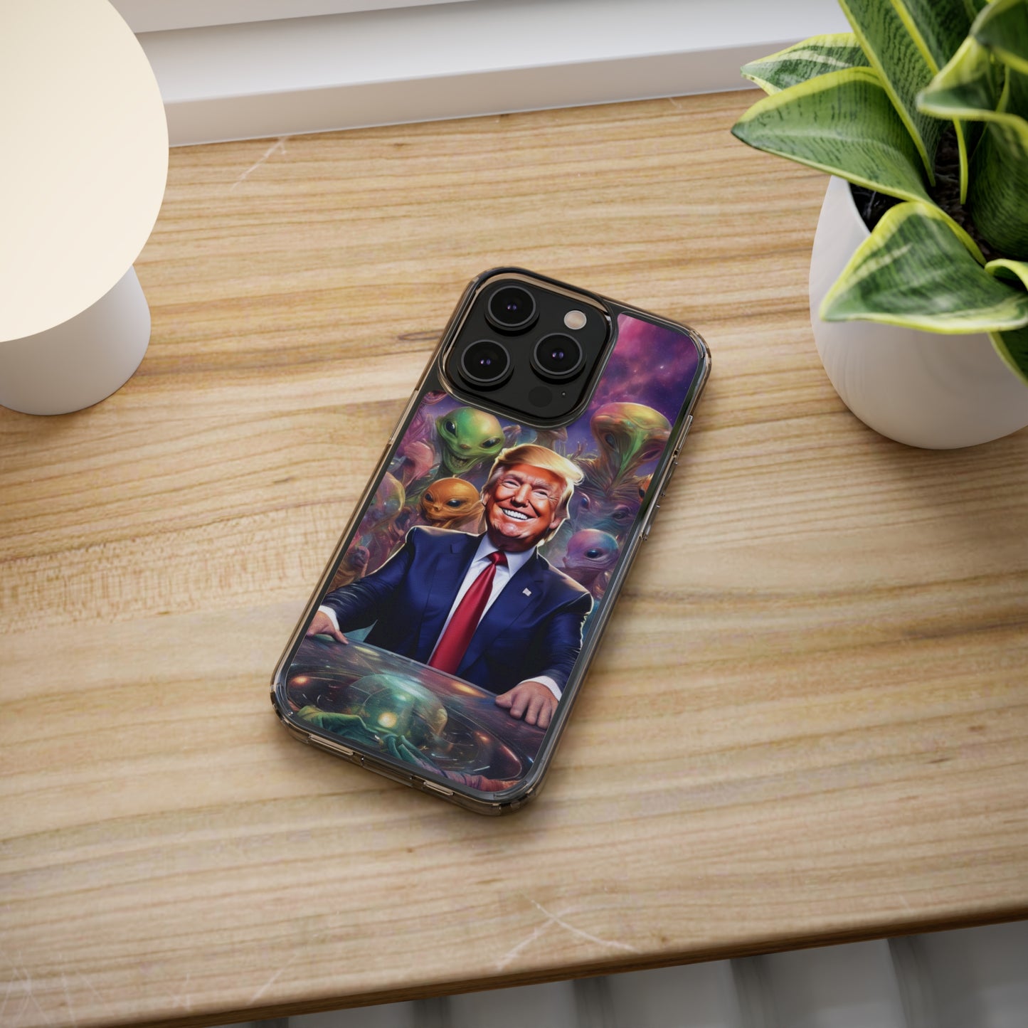 Cool alien Phone case. Trump among the aliens