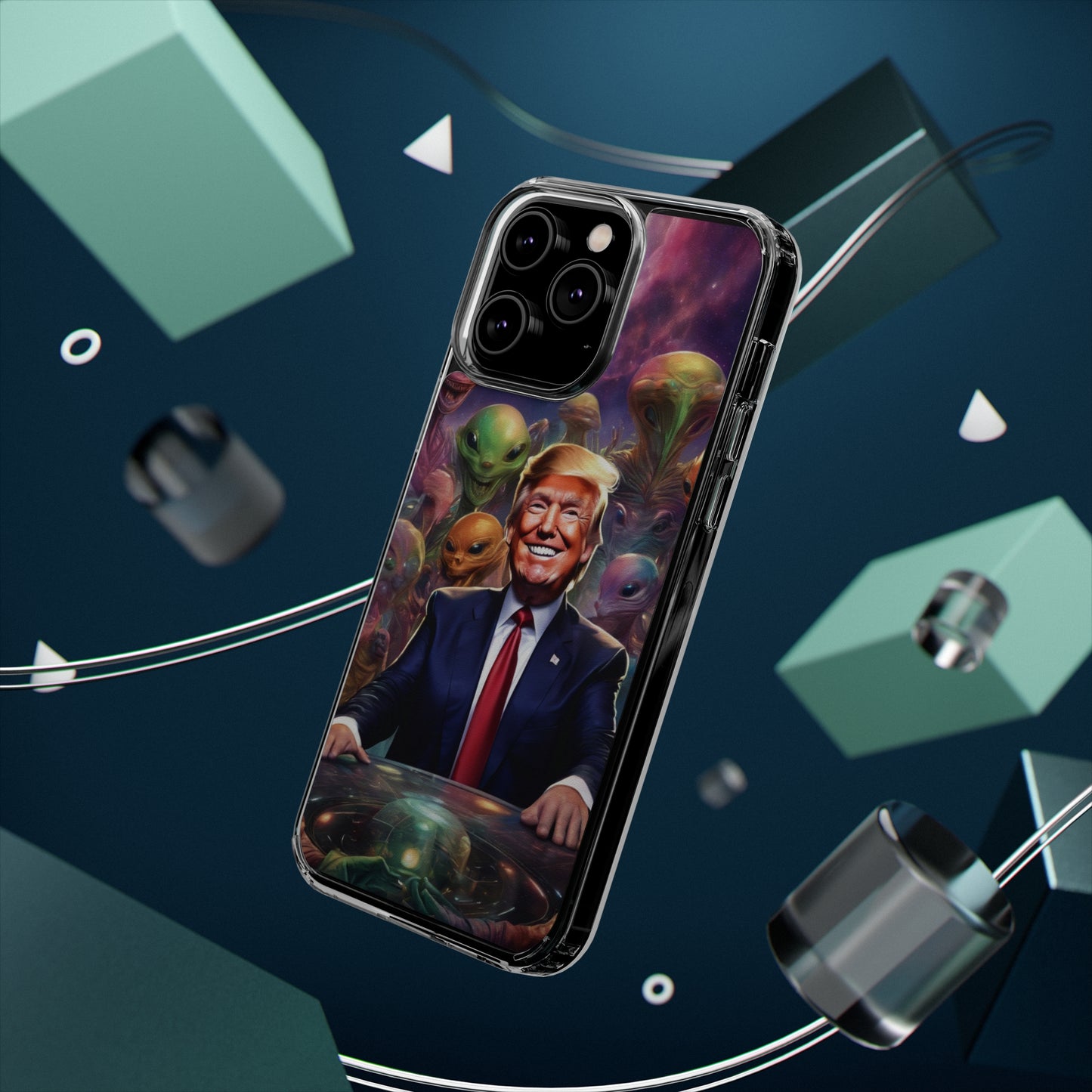 Cool alien Phone case. Trump among the aliens