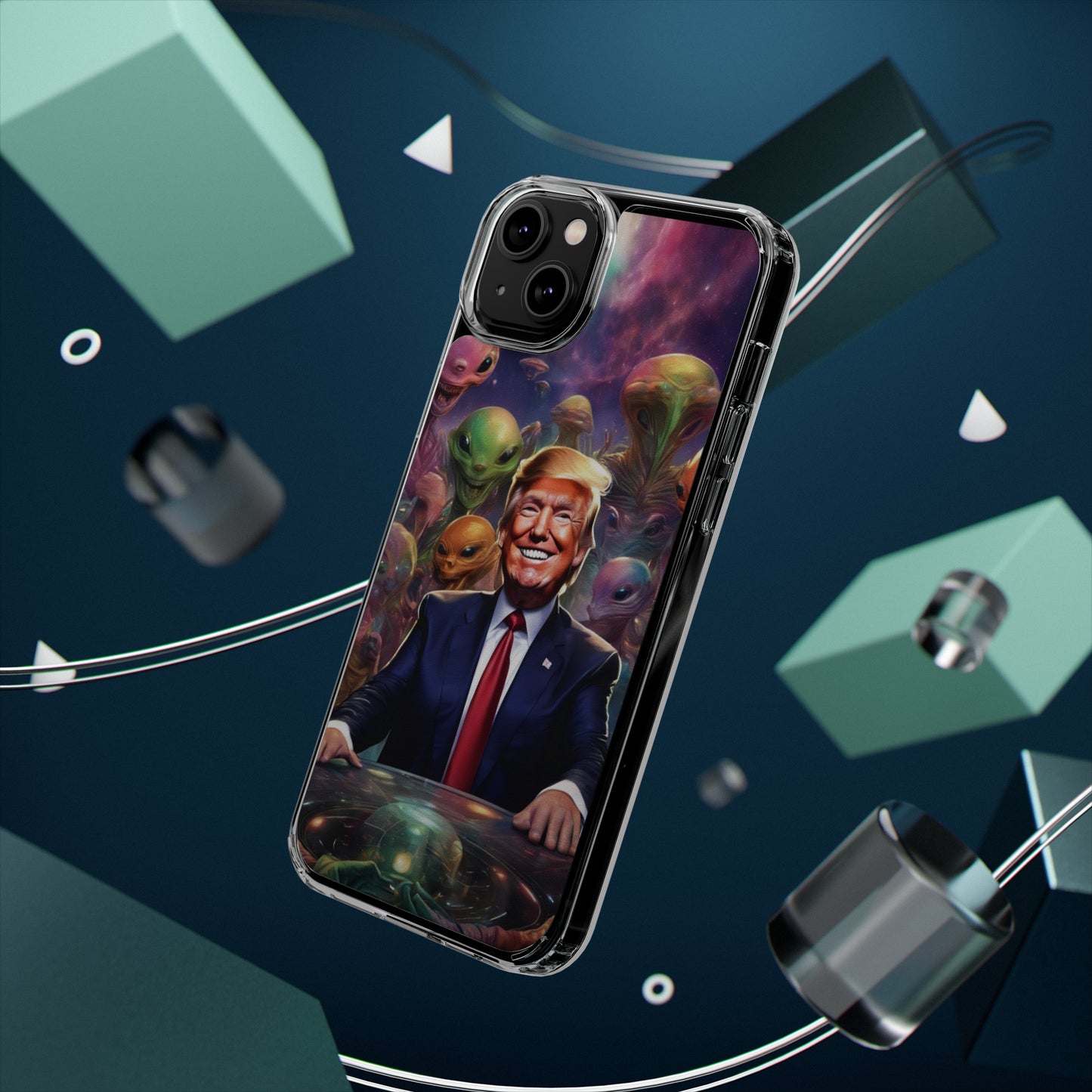 Cool alien Phone case. Trump among the aliens