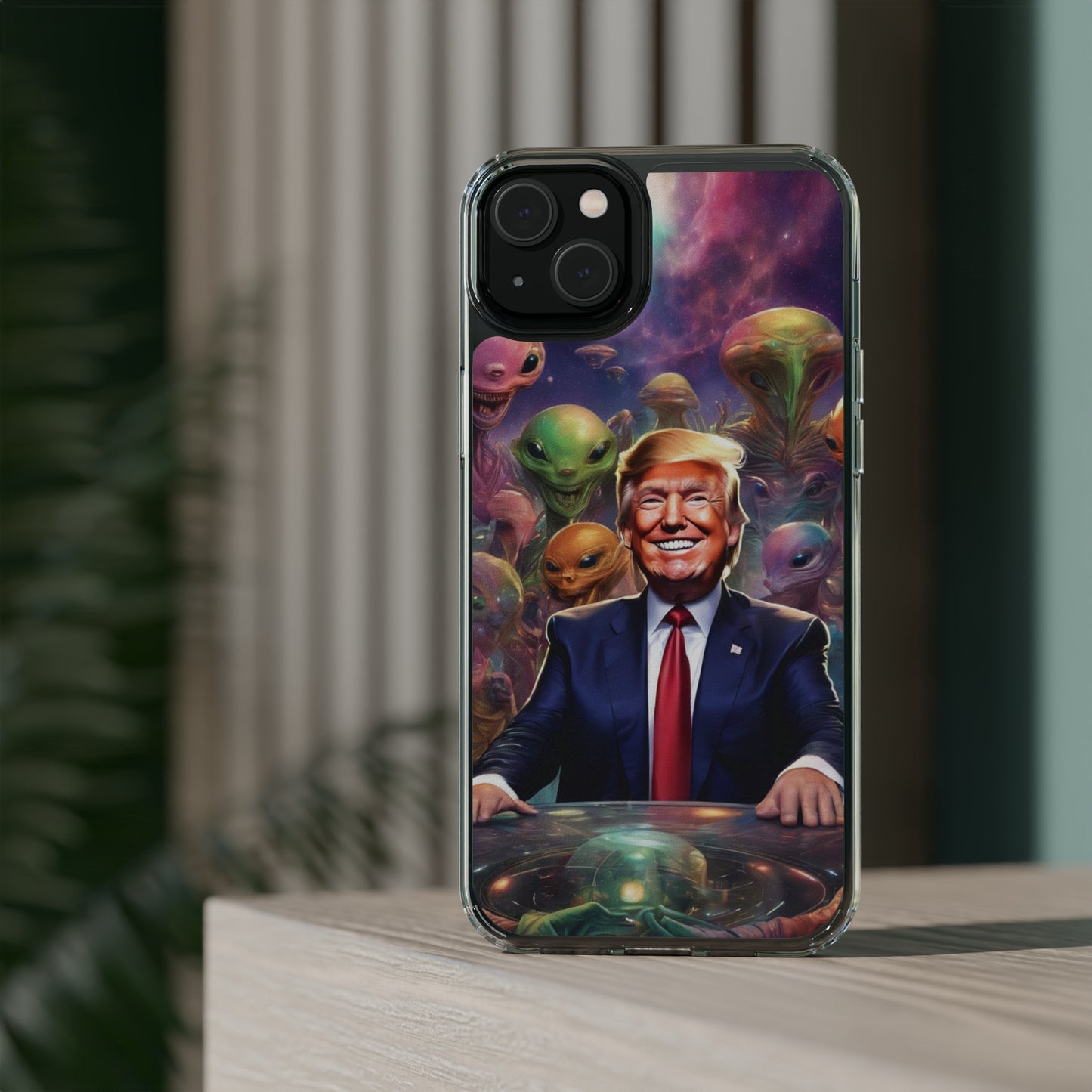 Cool alien Phone case. Trump among the aliens