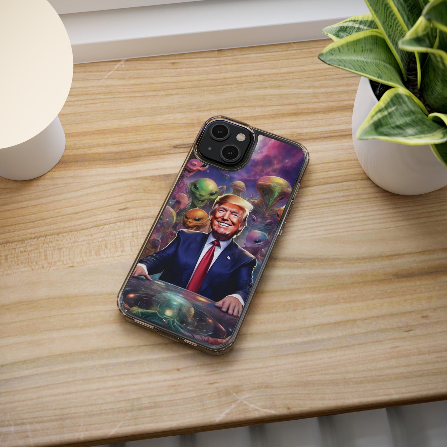 Cool alien Phone case. Trump among the aliens