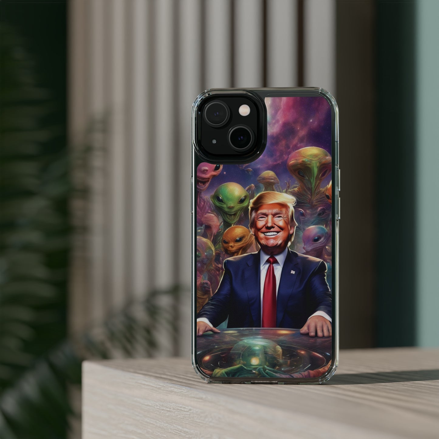 Cool alien Phone case. Trump among the aliens