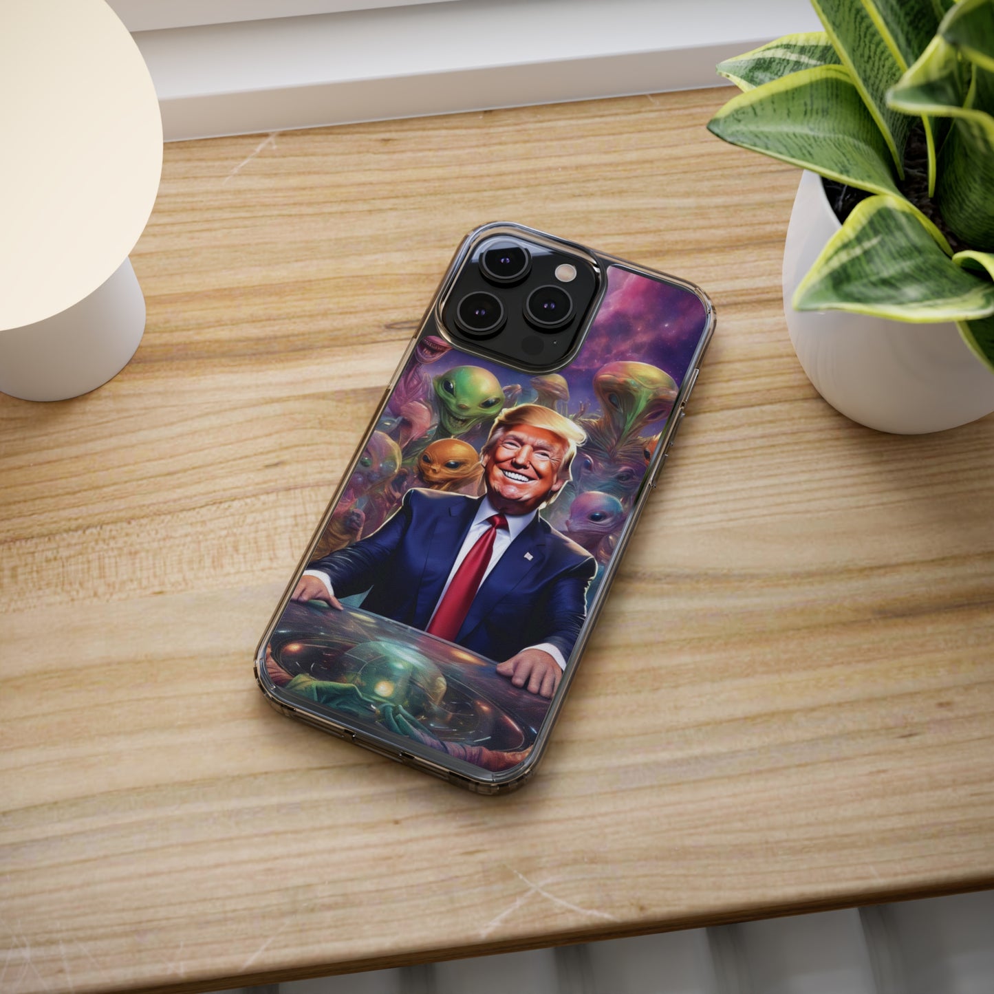 Cool alien Phone case. Trump among the aliens