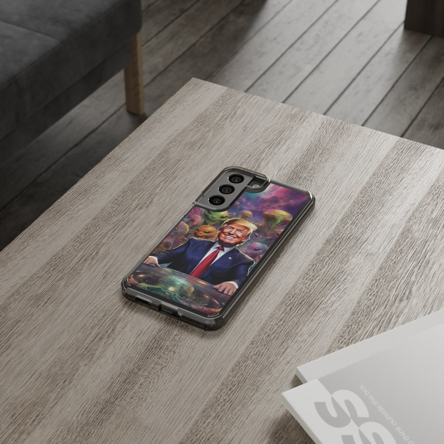 Cool alien Phone case. Trump among the aliens