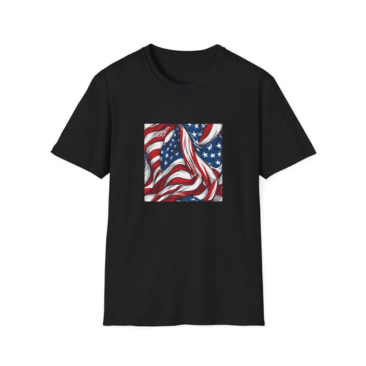 Cool alien American flag T-Shirt