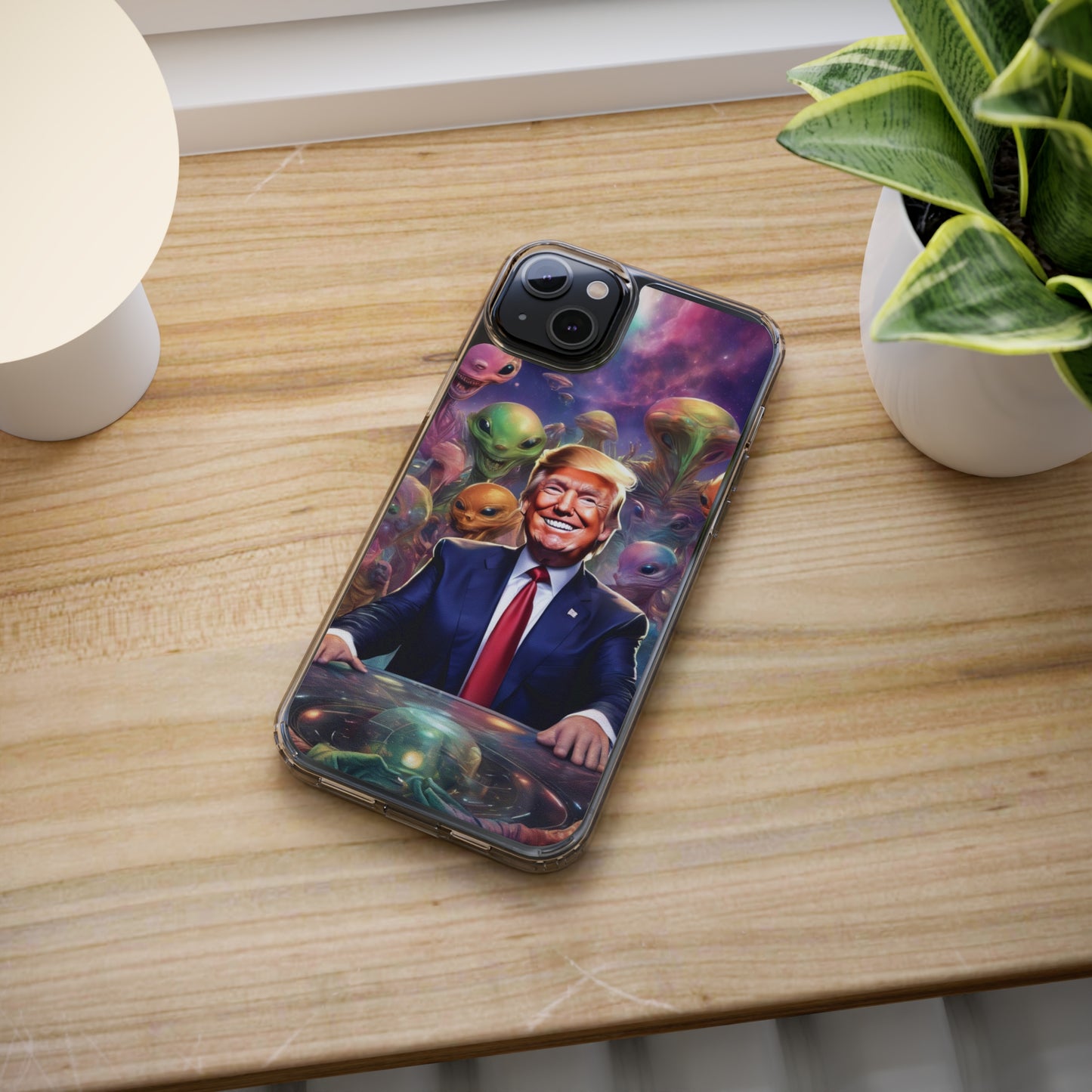 Cool alien Phone case. Trump among the aliens