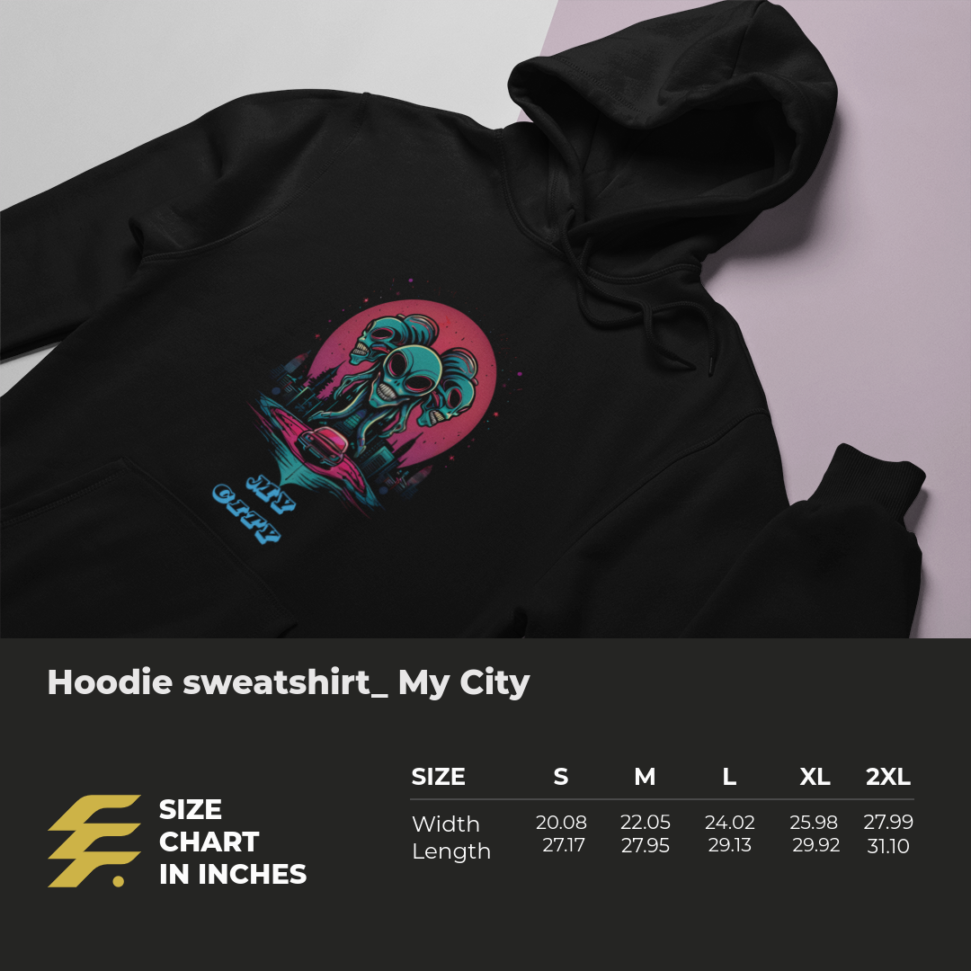 Hoodie sweatshirt_ My City