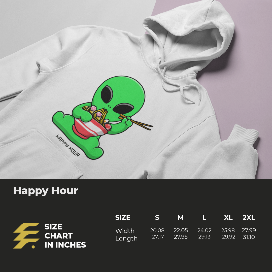 Hoodie sweatshirt_  Happy hour