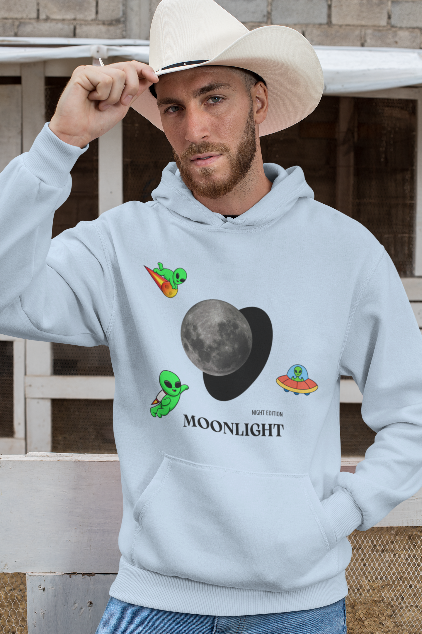 Hoodie sweatshirt_ Moon Walk