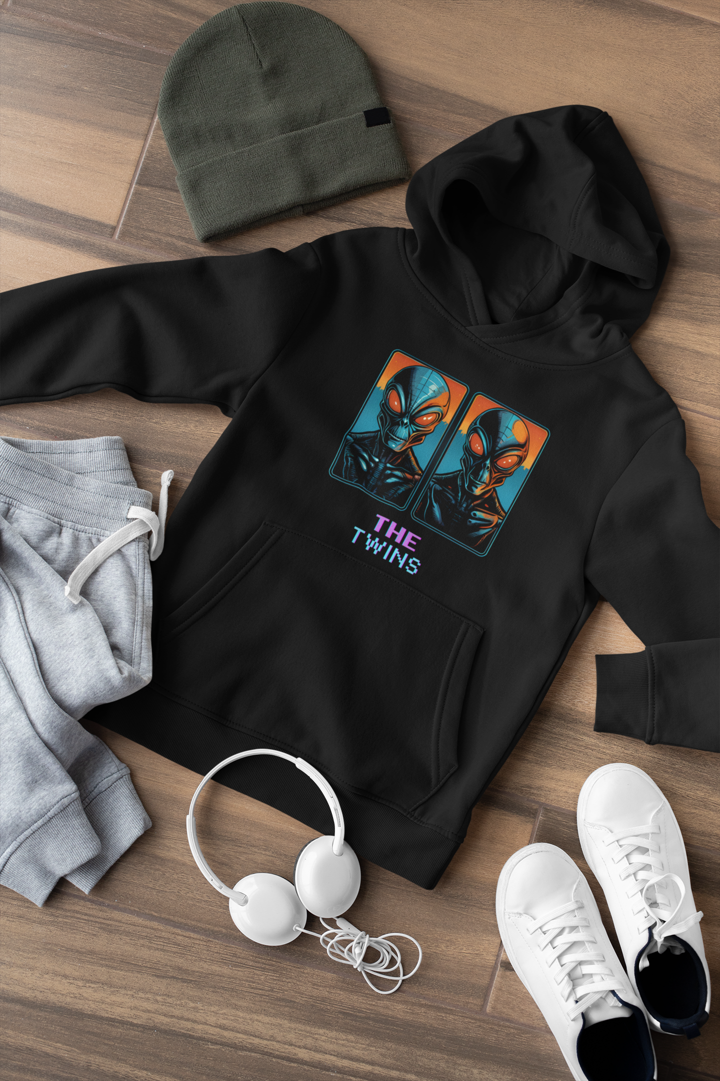 Hoodie sweatshirt_  Τhe twins