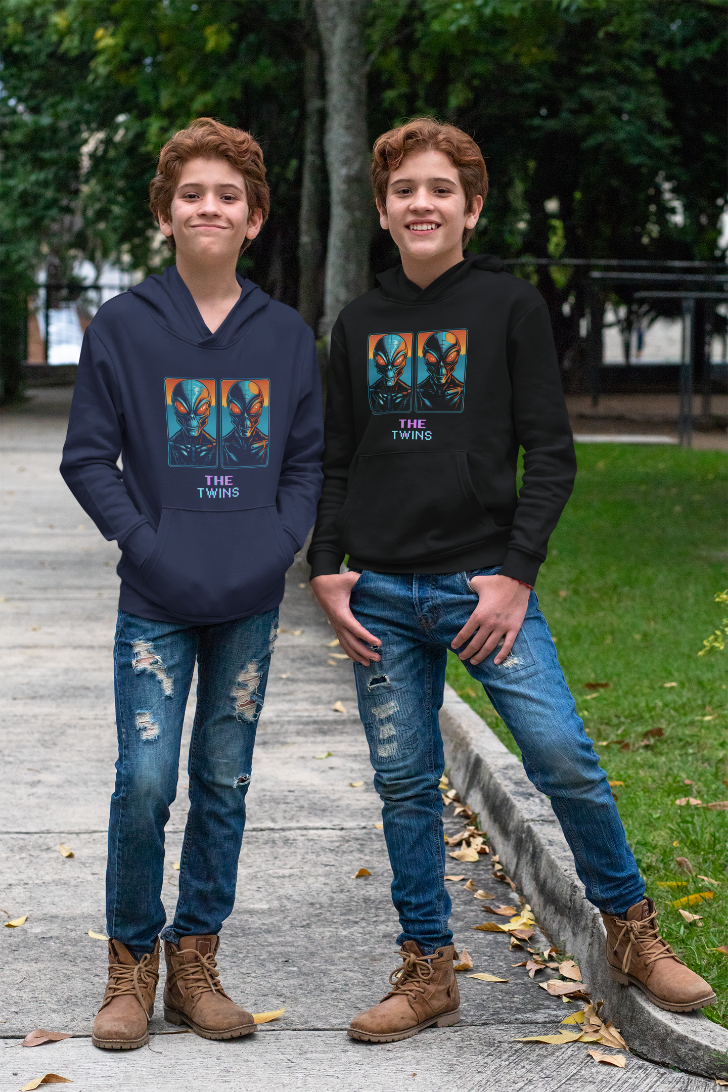 Hoodie sweatshirt_  Τhe twins